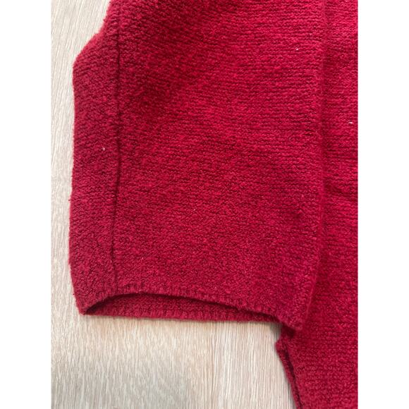 J Jill Pullover Sweater Women's XL Red Mock Neck Long Sleeve Knit Oversized - Picture 7 of 8